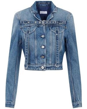 Off-White c/o Virgil Abloh Cropped Denim Jacket - Blue