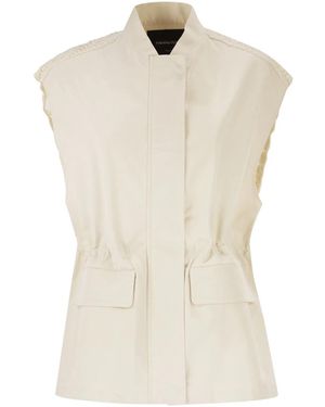 Fabiana Filippi Dual-Material Waistcoat - Natural