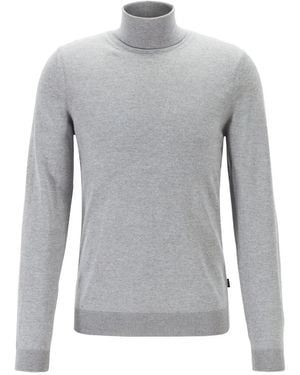 BOSS Musso-P Turtleneck Sweater - Gray