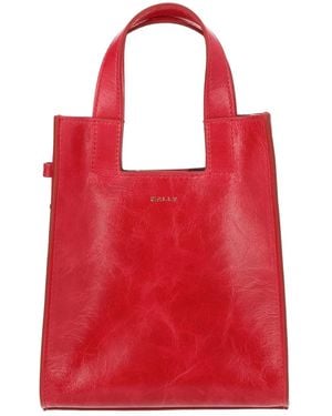 Bally Bovine Calf Polyester Handbag - Red