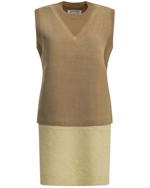 Maison Margiela Virgin Wool Vest - Natural