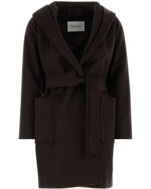 Max Mara Dark Camel Rialto Coat - Black