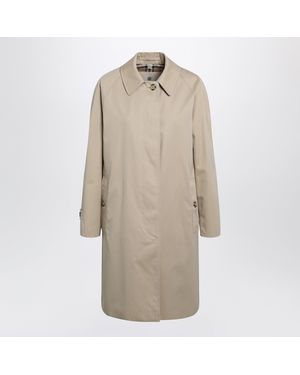 Burberry Classic Honey Cotton Trench Coat - Natural