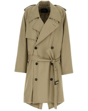 Balenciaga Draped Neck Trench - Green