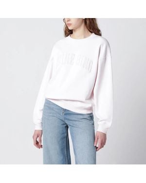 Anine Bing Spencer Mélange Cotton Sweatshirt - White