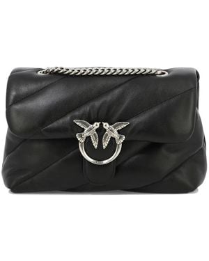 Pinko Leather Crossbody Bag - Black