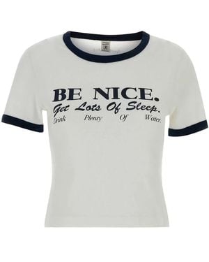 Sporty & Rich Sporty & Rich Be Nice Soft Ringer Tee - White