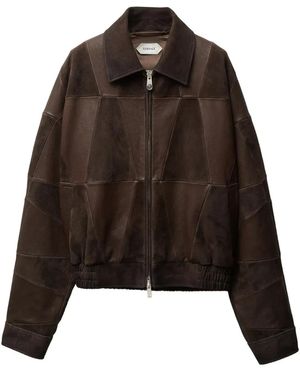 Versace Leather Blouson - Brown