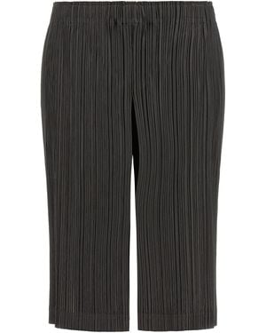 Pleats Please Issey Miyake 'Thicker Bottoms 2' Bermuda Shorts - Grey