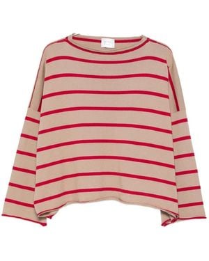 Be You Striped Round Neck - Red