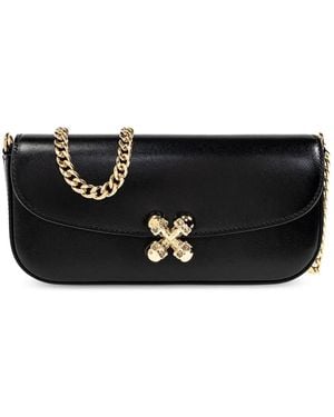 McQueen Calf Skin Crossbody Bags - Black