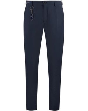 Paul & Shark Technical Nylon Trousers Elastane Trousers - Blue
