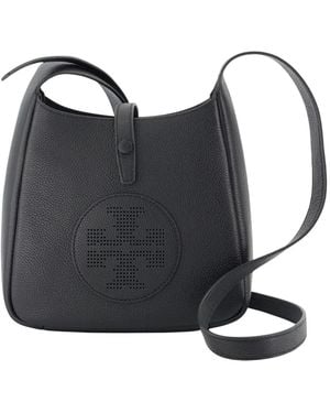 Tory Burch Miller Leather Hobo Bag - Black