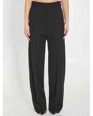Balenciaga Tailored Wool Trousers - Black