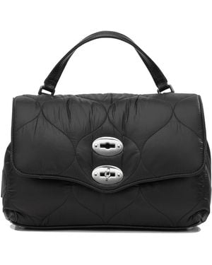 Zanellato "Postina Lunaria" Medium Handbag - Black