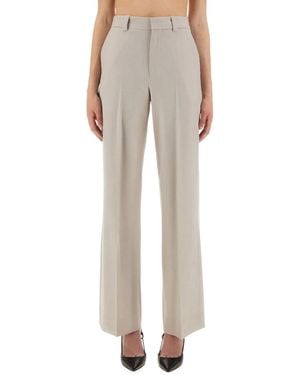 Victoria Beckham Classic "Straight Leg" Pants - Natural