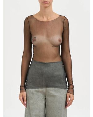 Cortana Silk Tulle Top - Black