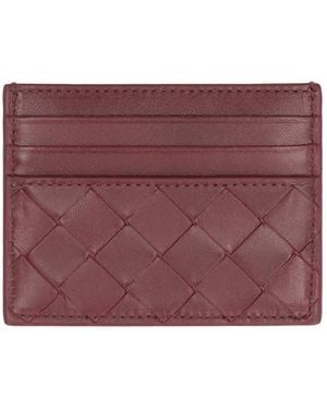 Bottega Veneta Intrecciato Card Case - Purple