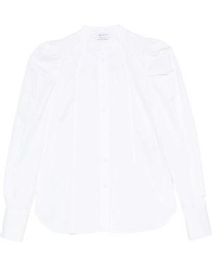 McQueen Puff-Sleeve Button-Front Shirt - White