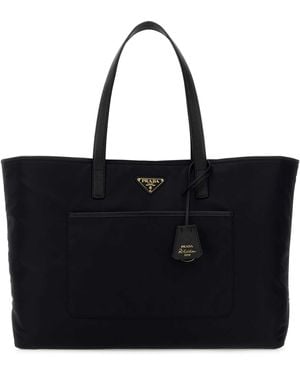 トートバッグ Prada Dark Blue Canvas Shopping Bag Baltic Blue Canvas tote bag | PRADA