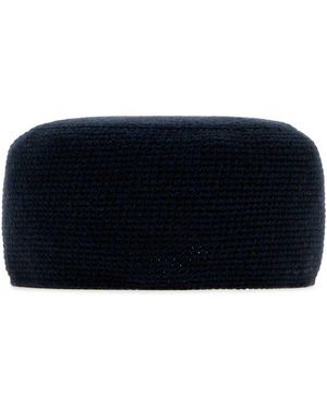 The Row Midnight Cashmere Perleaf Hat - Blue