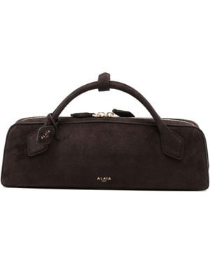 Alaïa Alaia Brun Fume Goat Leather Teckel Suede Clutch Shoulder Bag - Brown