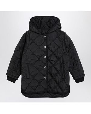 Givenchy Quilted Parka With Removable Sleeves - Black
