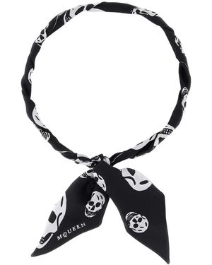 McQueen Rib Skinny Skull - Black