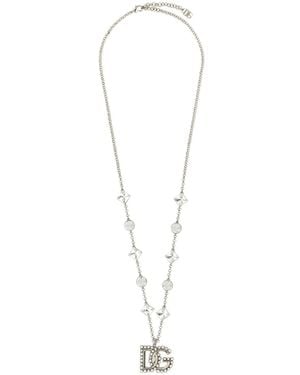 Dolce & Gabbana Dolce & Gabbana Dg Pendant Necklace - White