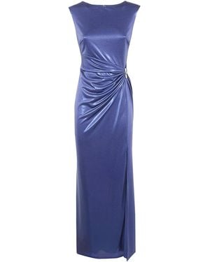 Ralph Lauren "Ilianne" Sleeveless Gown - Blue