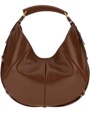 Saint Laurent Leather Medium Mombasa Shoulder Bag - Brown