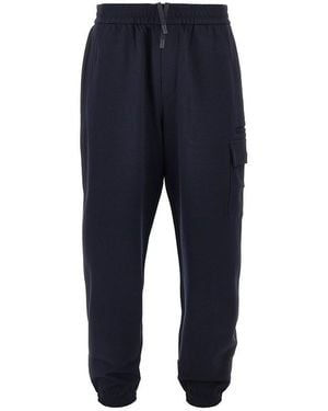 Emporio Armani Travel Essential Piquet Jersey Cargo Trousers - Blue