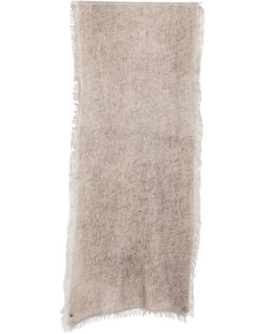 Avant Toi Bicolour Cashmere Scarf 170X40Cm - White
