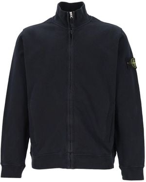 Stone Island Zip Up Cardigan - Blue