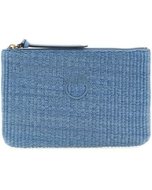Pinko Raffia Clutch - Blue