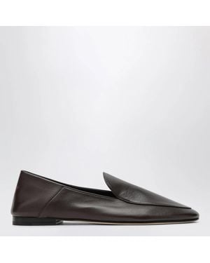Dear Frances Espresso Nappa Leather Gio Slip-On Loafers - Black