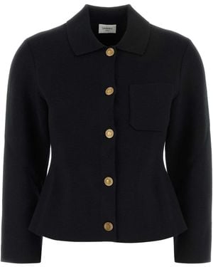 Saint Laurent Veste Courte Poche Plaquee Lai - Black