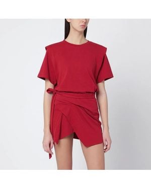 Isabel Marant Cherry-Coloured Zelitos Cotton T-Shirt