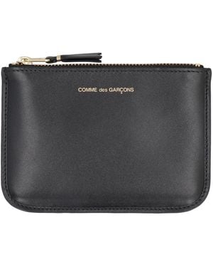 Comme des Garçons Leather Flat Pouch - Gray