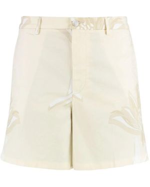BOSS Cotton Bermuda Shorts - White