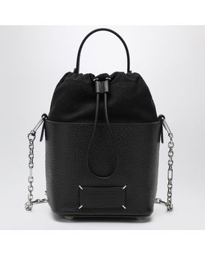 Maison Margiela 5Ac Small Leather Bucket Bag - Black