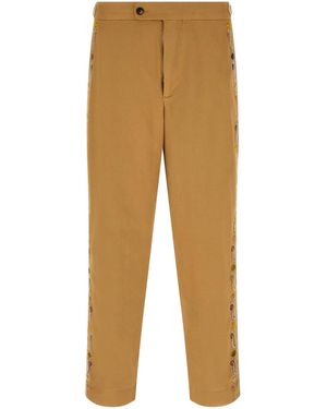 Bode 'Feather Runner' Pants - Natural