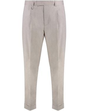 Paolo Pecora Slim Fit Chino Trousers - Grey