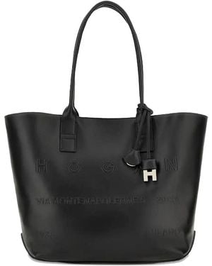 Hogan Address Medium Shopping Bag - Black