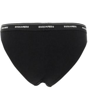 DSquared² Underwear With Logo Band - Black