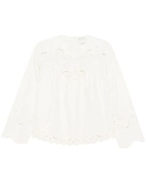 forte_forte Memoires D'Enfance Embroidery R - White