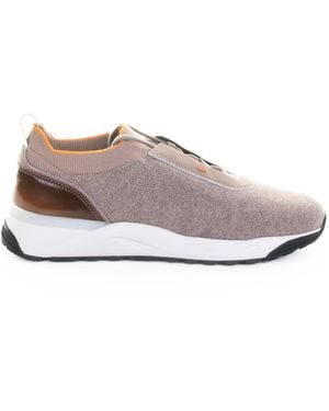 Santoni Suede Sneaker - White