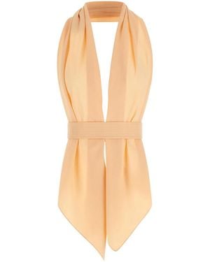 Alberta Ferretti Scarf-Effect Top - White
