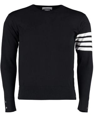 Thom Browne Wool 4-Bar Pullover - Black