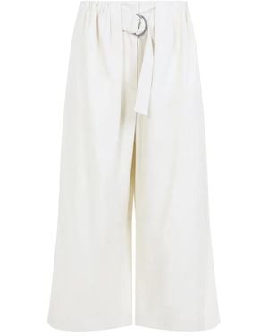 Loewe Cropped Belted Pants - White